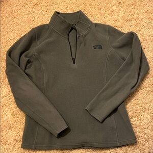 The North Face Olive Quarter-Zip Fleece Pullover